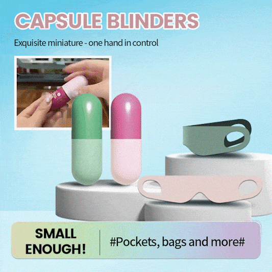 Capsule Storage Blackout Eye Mask with Free Ear Plugs