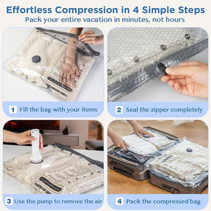 🔥 Cordless Travel Vacuum Storage Compression Bag Set✈️