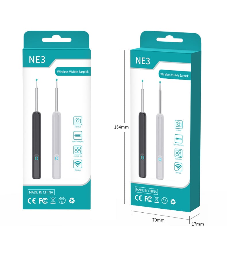 👂Ear Wax Removal with Camera and Light, Ear Wax Removal Kit with 1296P Otoscope