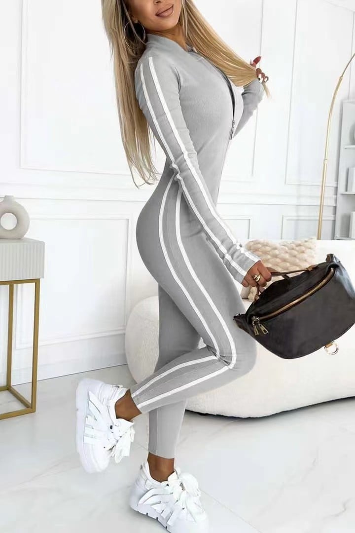 💃Women's Slim Fit Side Web Half-Zip Jumpsuit (🔥Same as in the video)