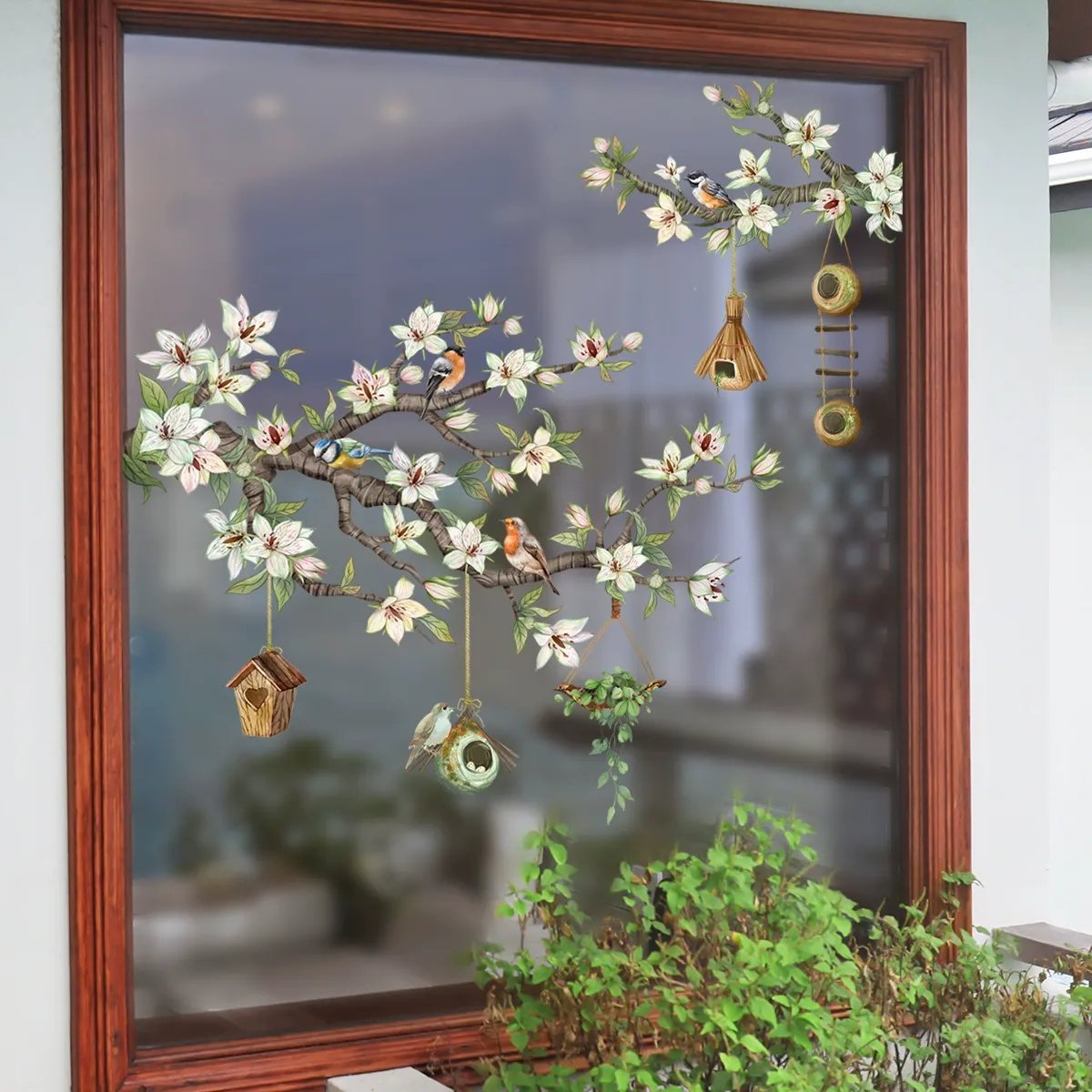 💐Colorful Floral Bouquet Window Sticker🖼️(Cut to size freely)