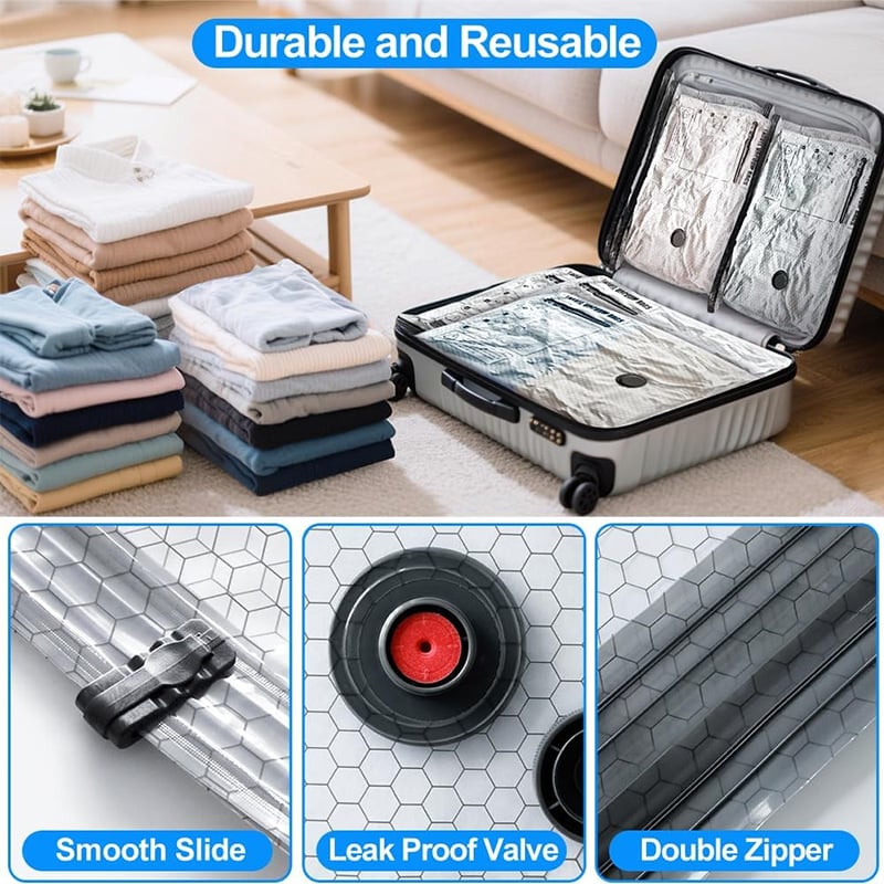 🔥 Cordless Travel Vacuum Storage Compression Bag Set✈️