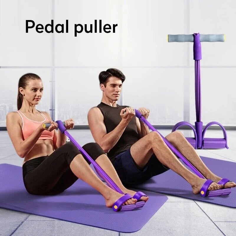 💥21 Fitness Resistance Bands-4 Tube Pedal Ankle Puller