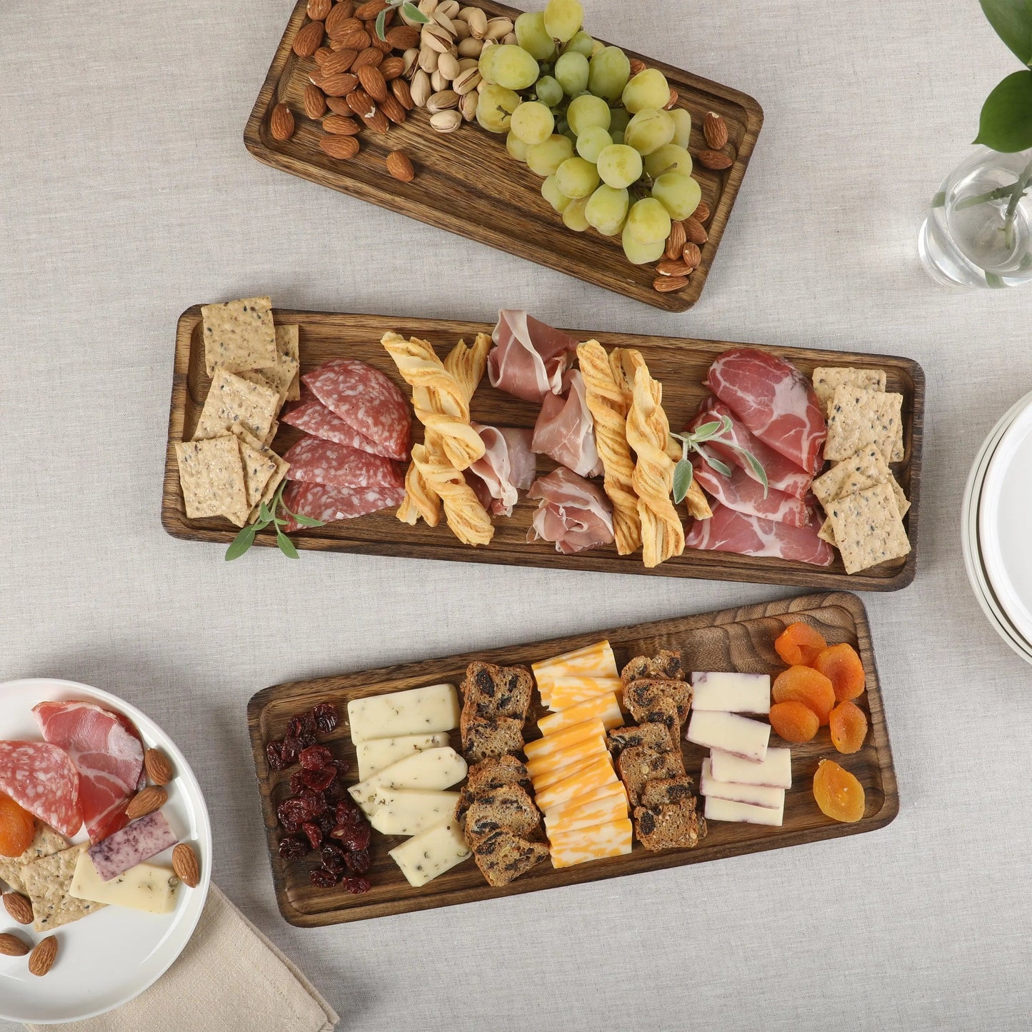 ✨ 3-Tier Wooden Serving Tray Stand