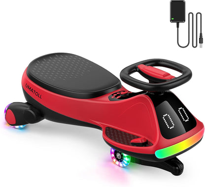🎉Grand Opening – 50% Off!⏰️ 12V Electric Wiggle Car for Kids 3+ | Pedal & Rechargeable Ride-On Toy