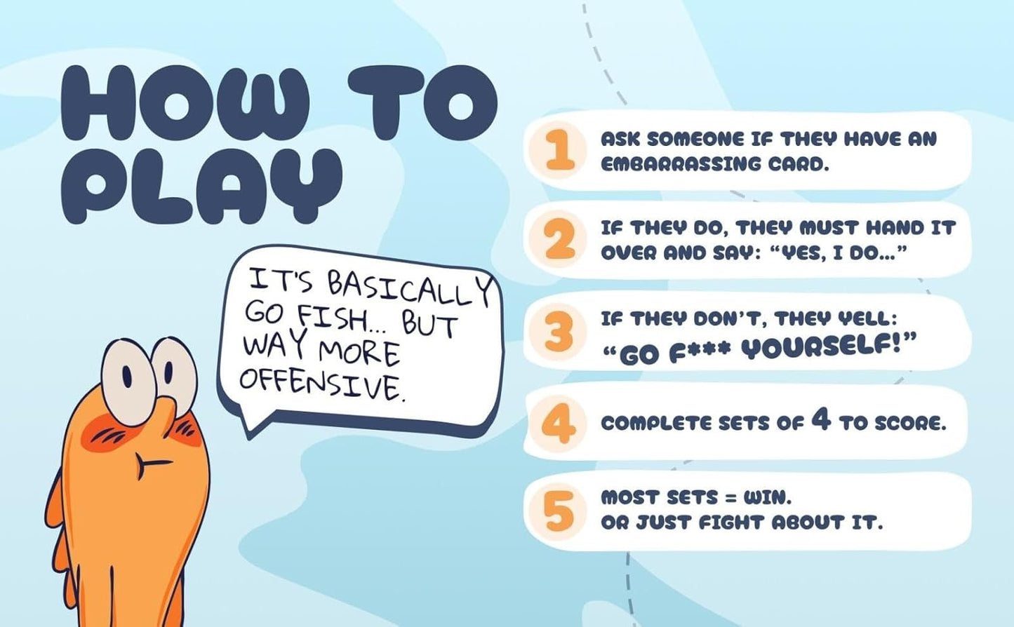 The Grown Up Go Fish Card Game You've Always Wanted | Hilarious Party Game for Grown Ups, 2+ Players | 52 Cards, 13 Unique Pairs