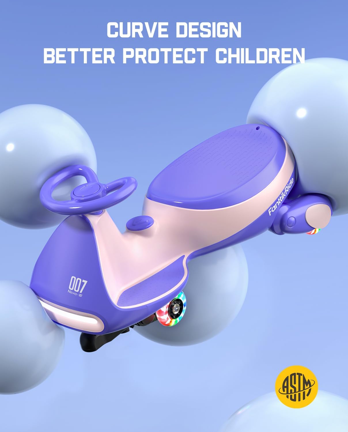 🎉Grand Opening – 50% Off!⏰️ N7 Classic Electric Wiggle Car with Pedal, Rechargeable Battery, Ride on Toys, Swing Car, 2 Speeds, Anti-Rollover, Flashing Light Wheels, Bluetooth, for Ages 3 and Up, 150 Lbs, Pink