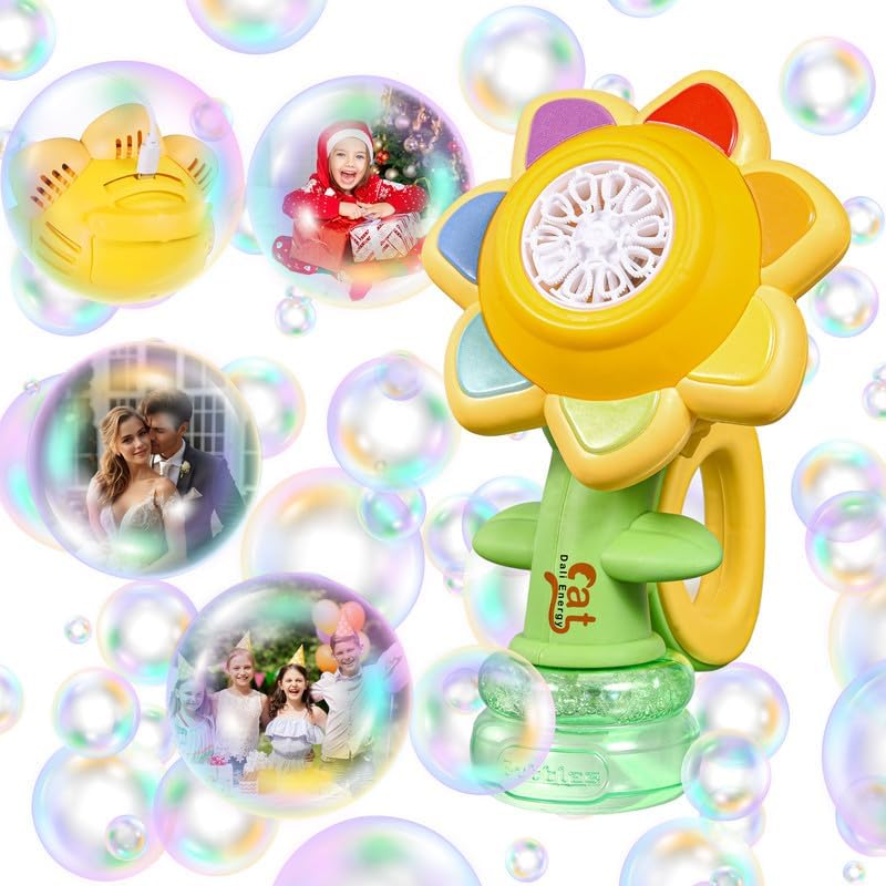Dancing Sunflower | Automatic Bubble Machine with Lights 🌻