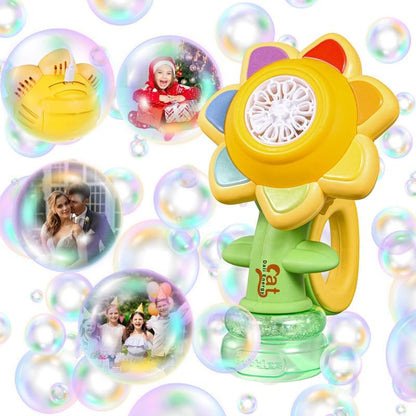 Dancing Sunflower | Automatic Bubble Machine with Lights 🌻