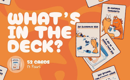 The Grown Up Go Fish Card Game You've Always Wanted | Hilarious Party Game for Grown Ups, 2+ Players | 52 Cards, 13 Unique Pairs