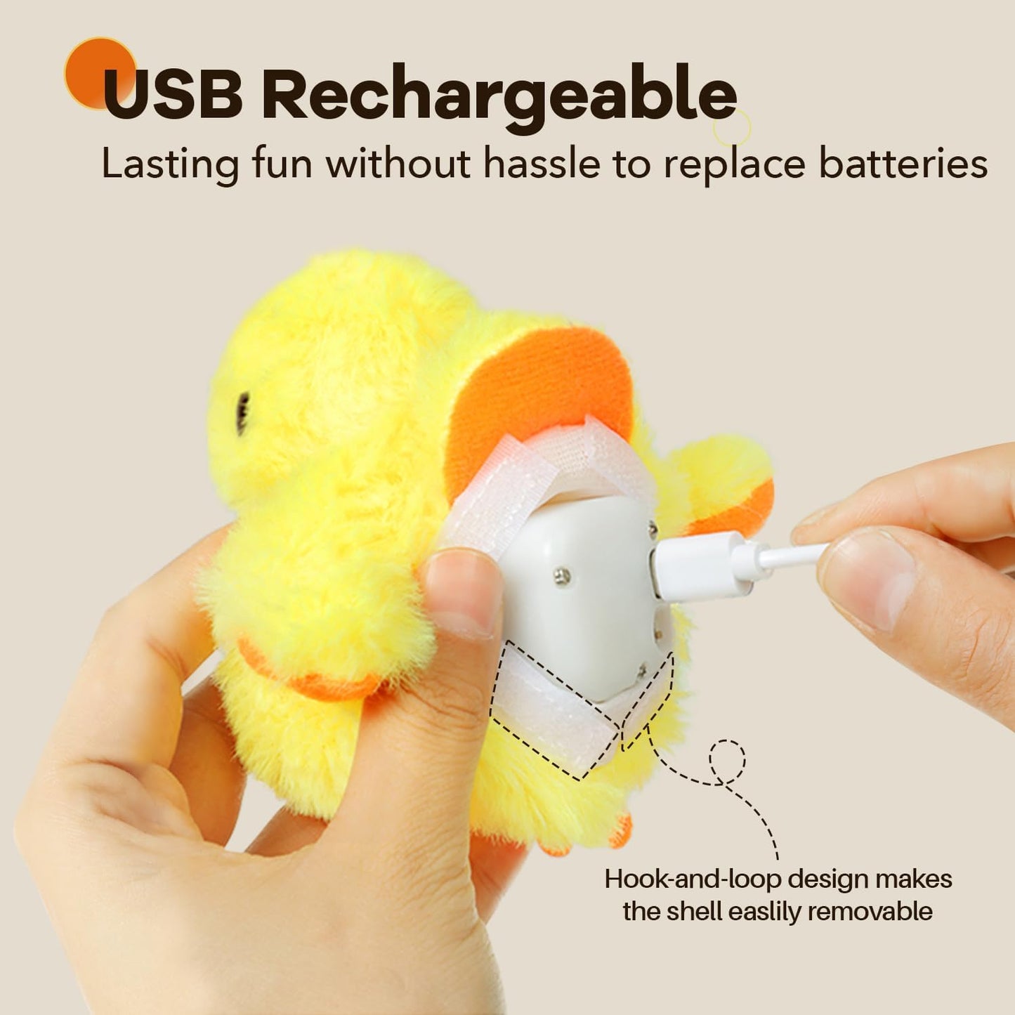 Potaroma Cat Toys Rechargeable Flapping Bird Sparrow, Lifelike Chirp Tweet, Touch Activated Kitten Toy Interactive Cat Exercise Toys for All Breeds Cat Kicker Catnip Toys 4.0 Inches