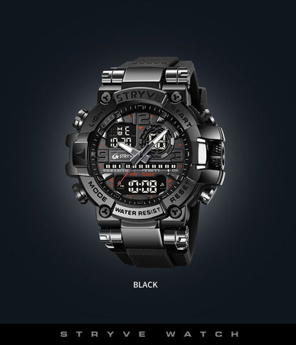 🔥Colourful Men's Digital Sports Waterproof Dual-Screen Electronic Watch