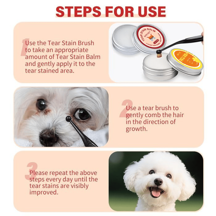 GJYC PET Tear Stain Protection Cream & Brush Set
