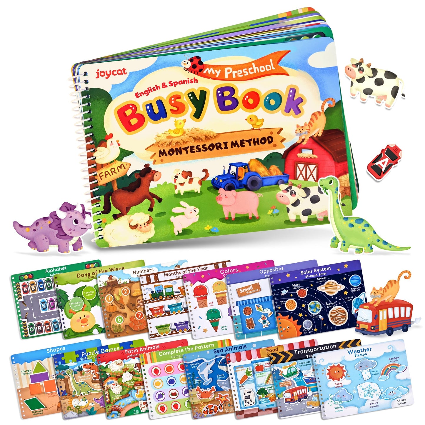 📖 Montessori Preschool Busy Book (15 Themes)