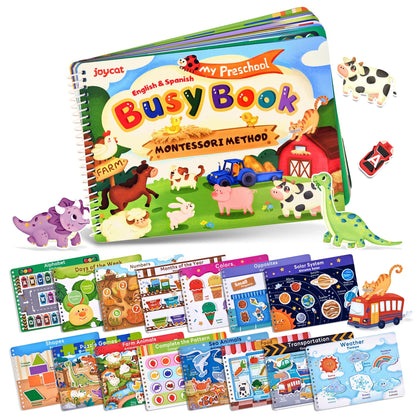 📖 Montessori Preschool Busy Book (15 Themes)