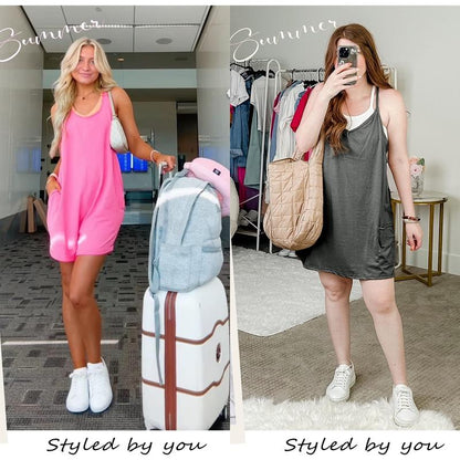 ⚡Flash Sale💥Women's Sleeveless Summer Dress with Shorts