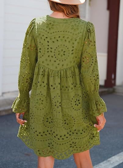 A Line Hollow Out Lace Ruffle Party Dresses (Buy 2 Free Shipping)