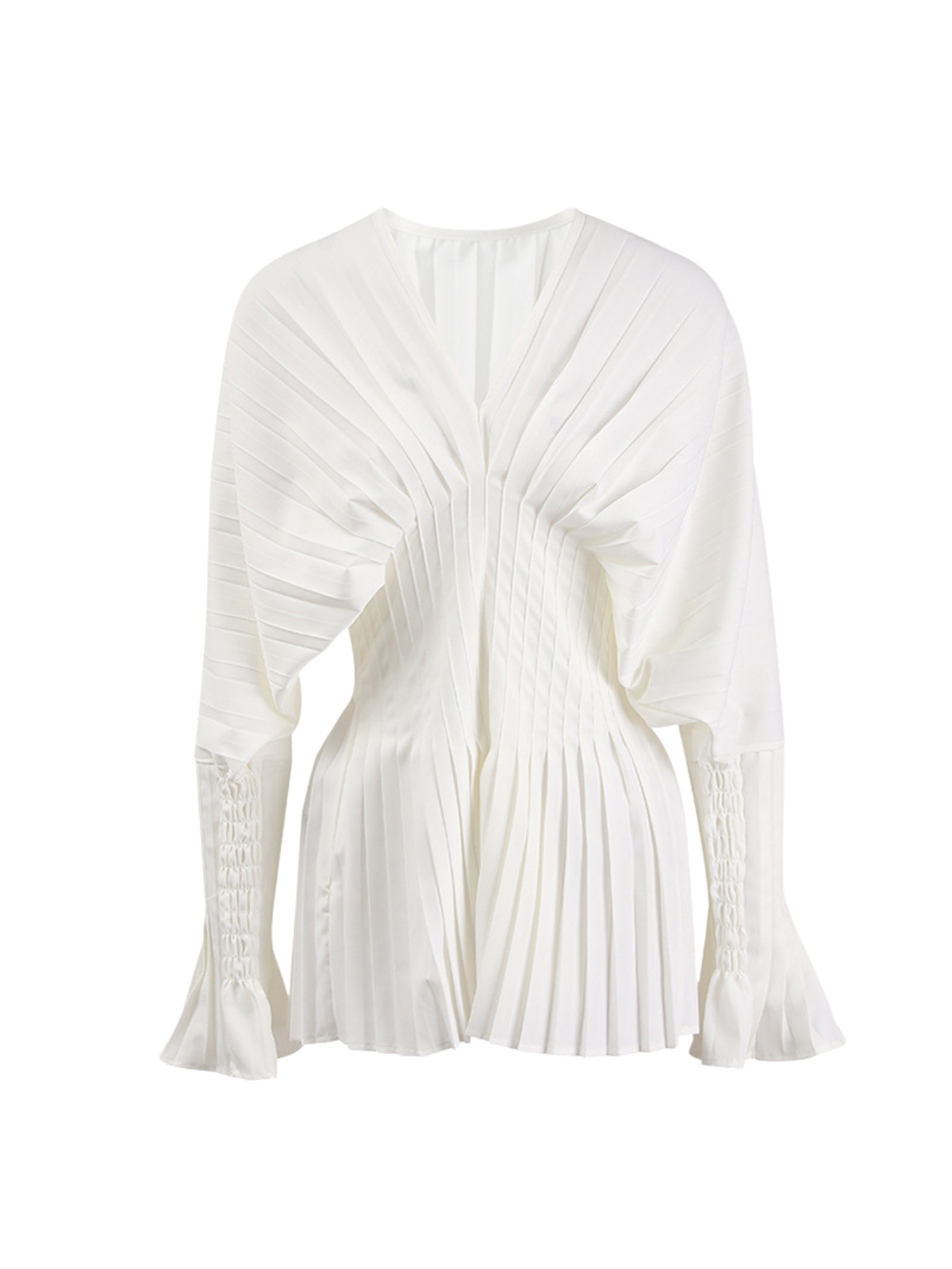 Chalsie V Neck Pleated Mini Dress