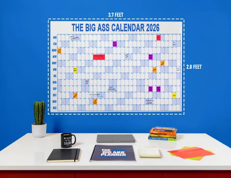 🔥NEW YEAR 46% OFF SALE📅The Big ASS## Calendar 2026 - Design Your Amazing 2026!🏃
