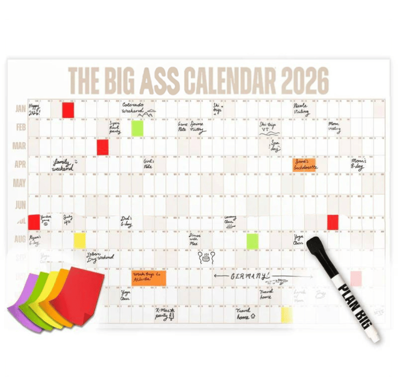 🔥NEW YEAR 46% OFF SALE📅The Big ASS## Calendar 2026 - Design Your Amazing 2026!🏃