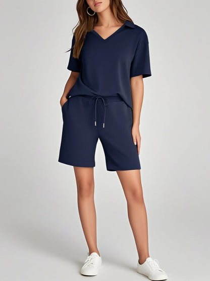 🔥Women's Summer 2-Piece Set - Lightweight & Breezy Short-Sleeve & Shorts Set
