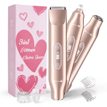 一页Electric Groin Hair Trimmer ,Nose Hair Trimmer, Dual Heads Waterproof Ball Pubic Shaver for Male and Female,Replaceable Ceramic Blade Heads, Wet/Dry Body Razor,Husband Gift