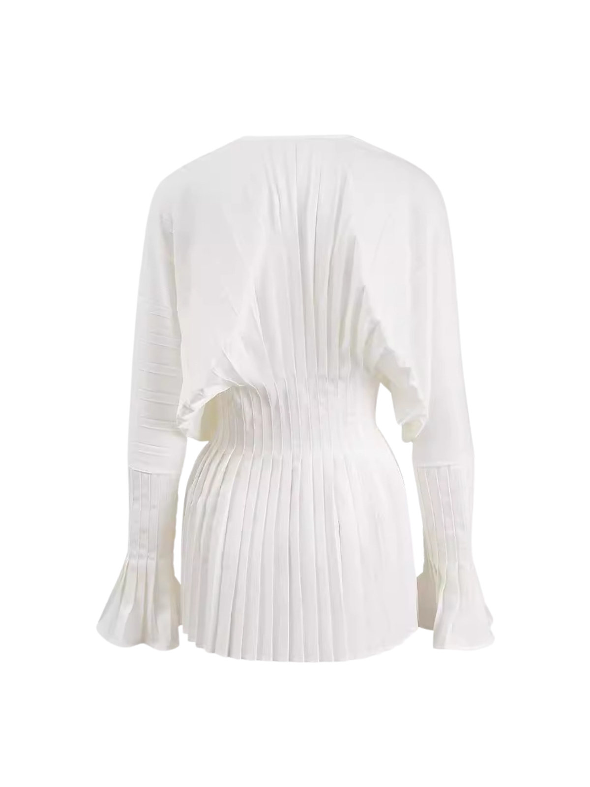 Chalsie V Neck Pleated Mini Dress