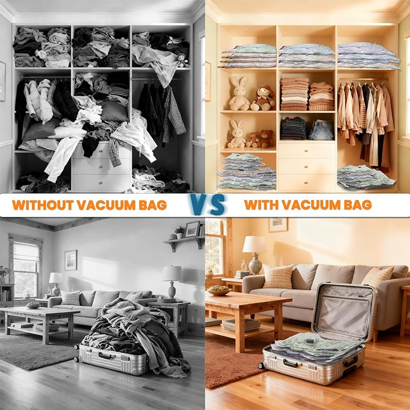 🔥 Cordless Travel Vacuum Storage Compression Bag Set✈️