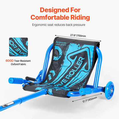 Drifting Wiggle Scooter | Heavy-Duty Swing Ride-On (Up to 90kg) 🛴