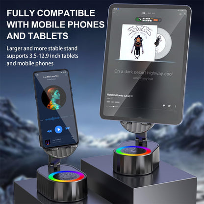 🔥2026 Upgraded Cell Phone Stand with Induction Speaker/Power Bank/Atmosphere Light