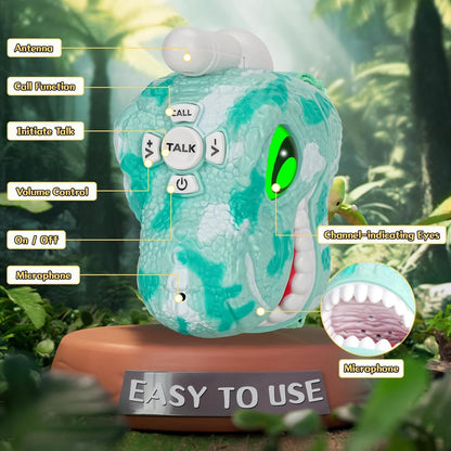 ⏰ LAST DAY 60% OFF 💥 Walkie Talkies for Kids 2 Packs, Kids Toys for Boys Girls Aged 3 to 8 Years Old for Outdoor Adventure, Camping, Halloween, Christmas, Birthday Gifts (Blue, Dinosaur)