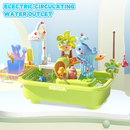 4-in-1 Magic Water & Sand Activity Table | Interactive Play Sink Set 🦀💧