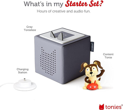 Toniebox 1 Audio Player Starter Set with Playtime Puppy - Listen, Learn, and Play with One Huggable Little Box - Light Blue