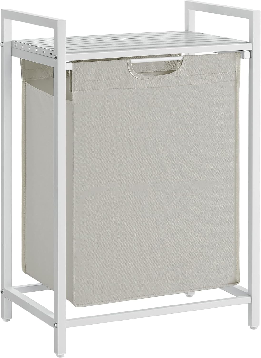 2-Compartment Laundry Hamper with Shelf - 92L Large Capacity Sorter with Removable Bags