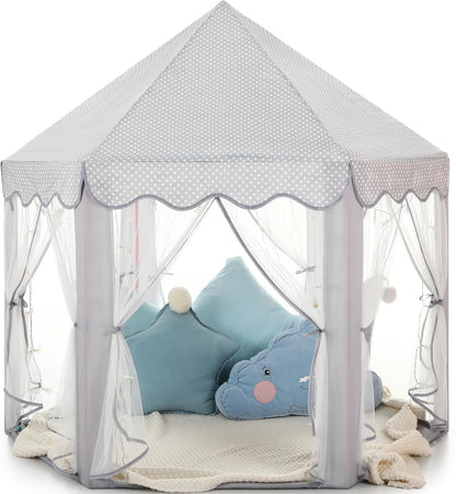 Princess Tent Girls Large Playhouse Kids Castle Play Tent with Star Lights Toy