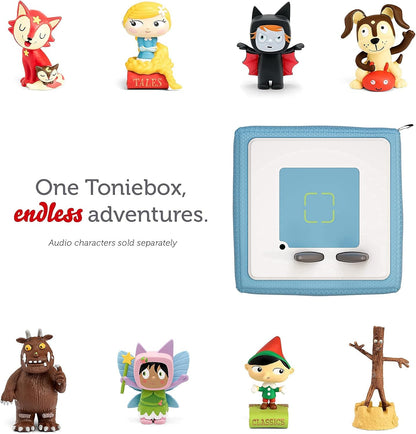 Toniebox 1 Audio Player Starter Set with Playtime Puppy - Listen, Learn, and Play with One Huggable Little Box - Light Blue