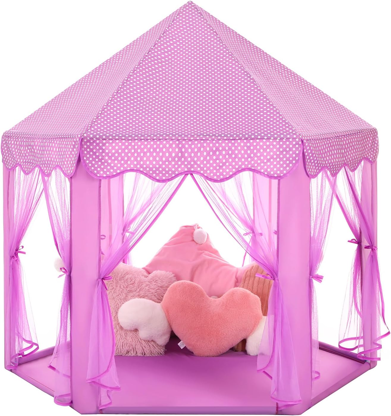 Princess Tent Girls Large Playhouse Kids Castle Play Tent with Star Lights Toy