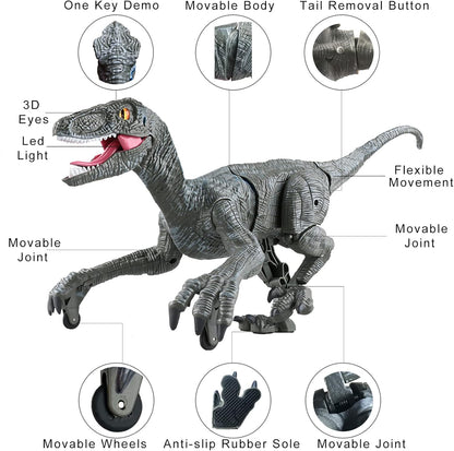 ⏰Kids' Gifts 💥 Remote Control Dinosaur Jurassic T Rex Toys for Boys Electronic RC Spray Raptor Walking Roaring Tyrannosaurus Rex Realistic 18.1" Rechargeable Birthday Gift for Kids Girls 3 4 5 6 7