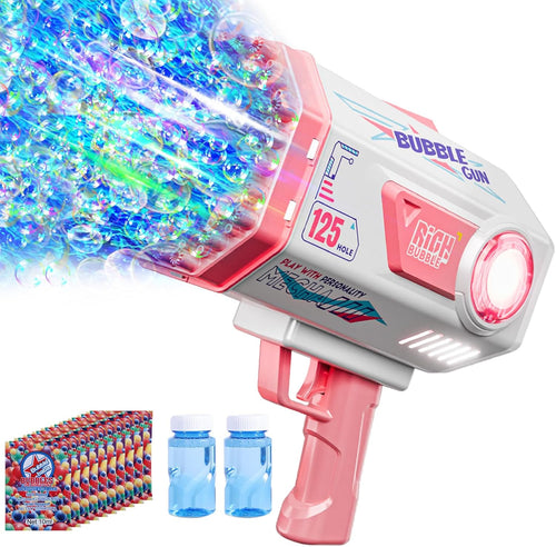 Bubble Gun, 69 Holes Bubble Machine Bubbles Kids Toys for Boys Girls Age 3 4 5 6 7 8 9 10 11 12 Year Old, Summer Outdoor Toy Birthday Wedding Party Halloween Favors