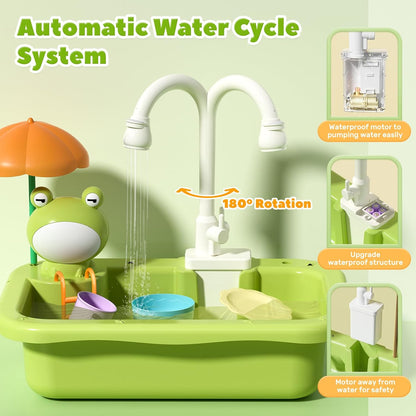 Kitchen Sink Toys with Upgraded Electric Faucet