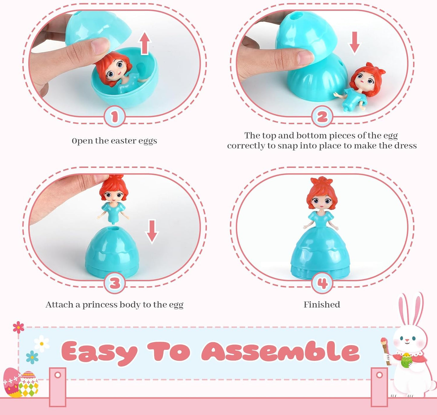 12-Pack Princess Surprise Eggs | Prefilled Easter Basket Stuffers 👑