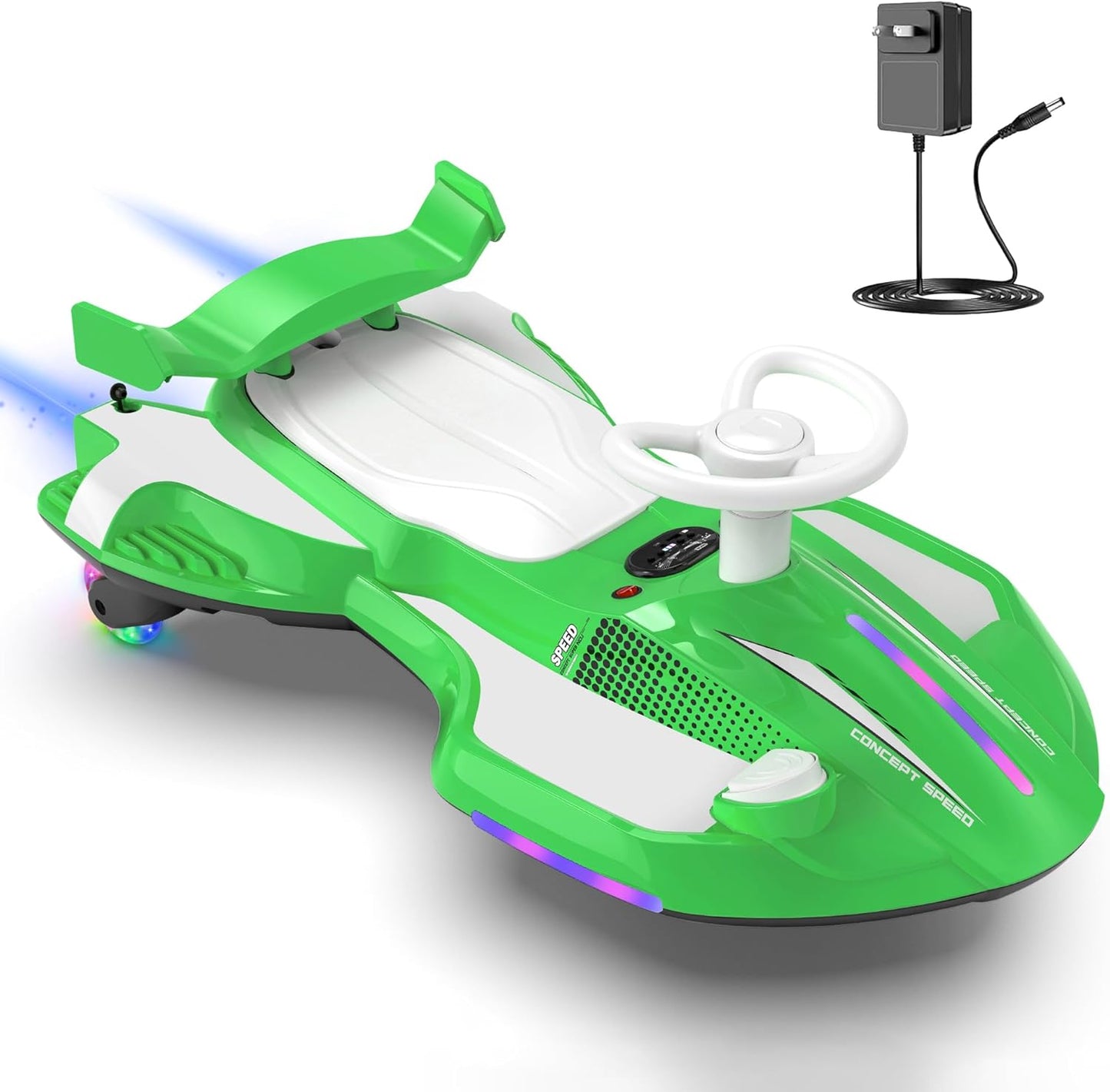 ⏰ LAST DAY 80% OFF  12V Electric Wiggle Car with Pedal for Kids, Rechargeable 2 in 1 Swing Car, Drifting Ride On Toys with Backrest, Anti-Rollover, Spray, Flashing Light, Music, for Ages 3 and Up (Pink)
