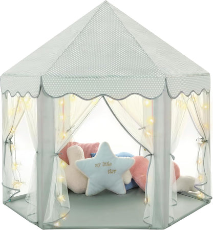 Princess Tent Girls Large Playhouse Kids Castle Play Tent with Star Lights Toy