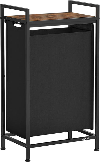 2-Compartment Laundry Hamper with Shelf - 92L Large Capacity Sorter with Removable Bags