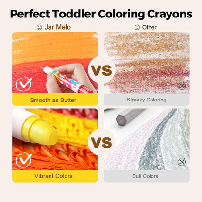 Jumbo Crayons for Toddlers, 36 Colors TwistJoy Non Toxic Washable Crayon🖍️