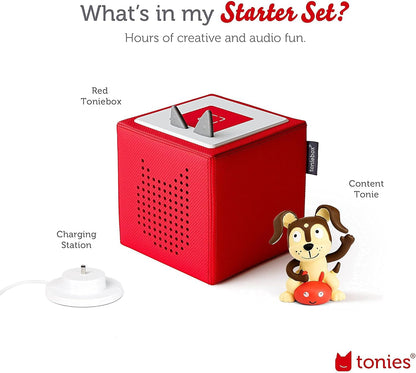 Toniebox 1 Audio Player Starter Set with Playtime Puppy - Listen, Learn, and Play with One Huggable Little Box - Light Blue