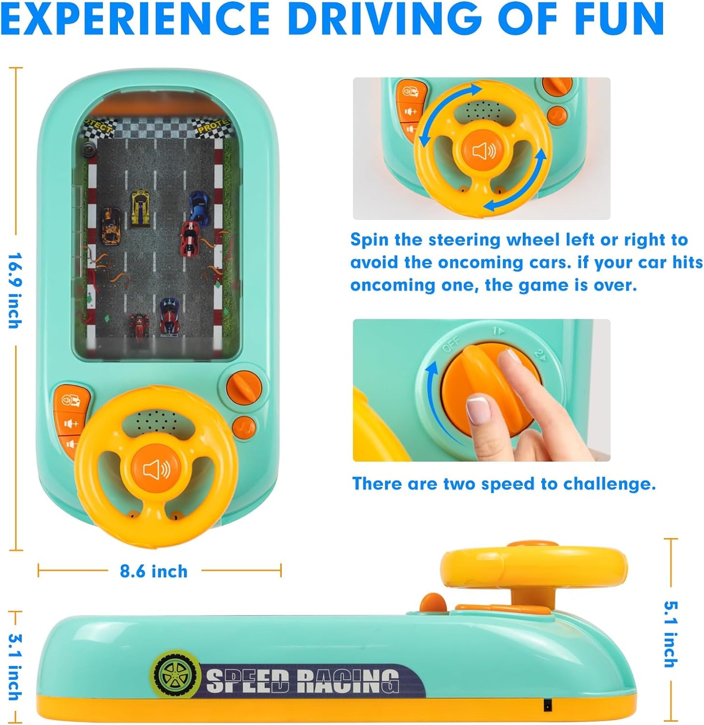 🎉Grand Opening – 50% Off!⏰️ Interactive Educational Toddler Driving Toy | Fun Learning Race Car for Boys & Girls