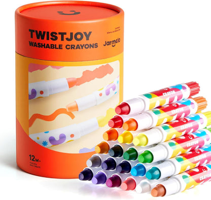 Jumbo Crayons for Toddlers, 36 Colors TwistJoy Non Toxic Washable Crayon🖍️