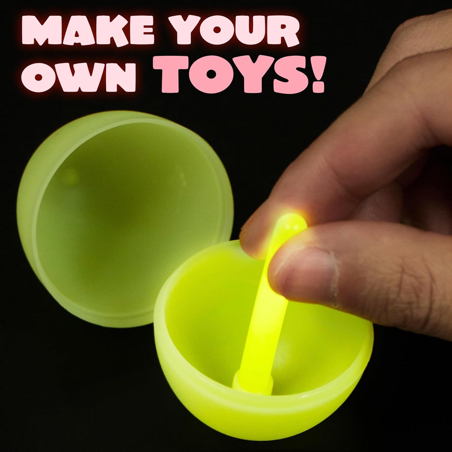 🌙100 Pcs Easter Eggs with 150 Pcs Mini Glow Sticks for Kids 🐰