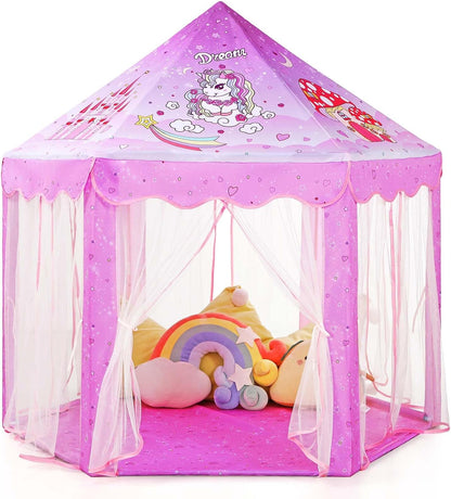Princess Tent Girls Large Playhouse Kids Castle Play Tent with Star Lights Toy